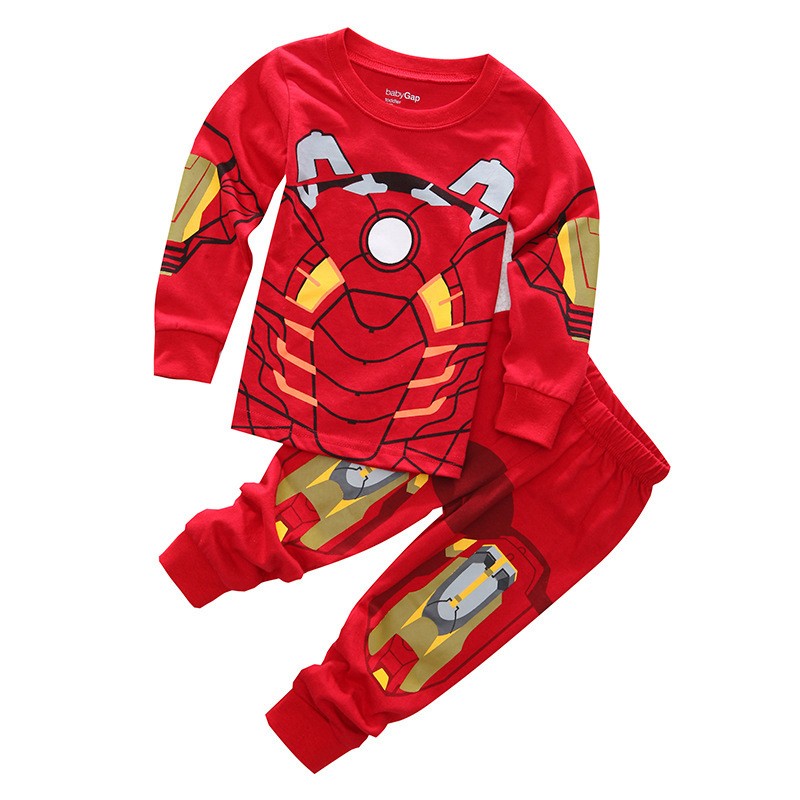 Spiderman Children's Set Cartoon Super Hero Girls Long Sleeve Cotton Long Sleeve Pajamas Kids Pajamas