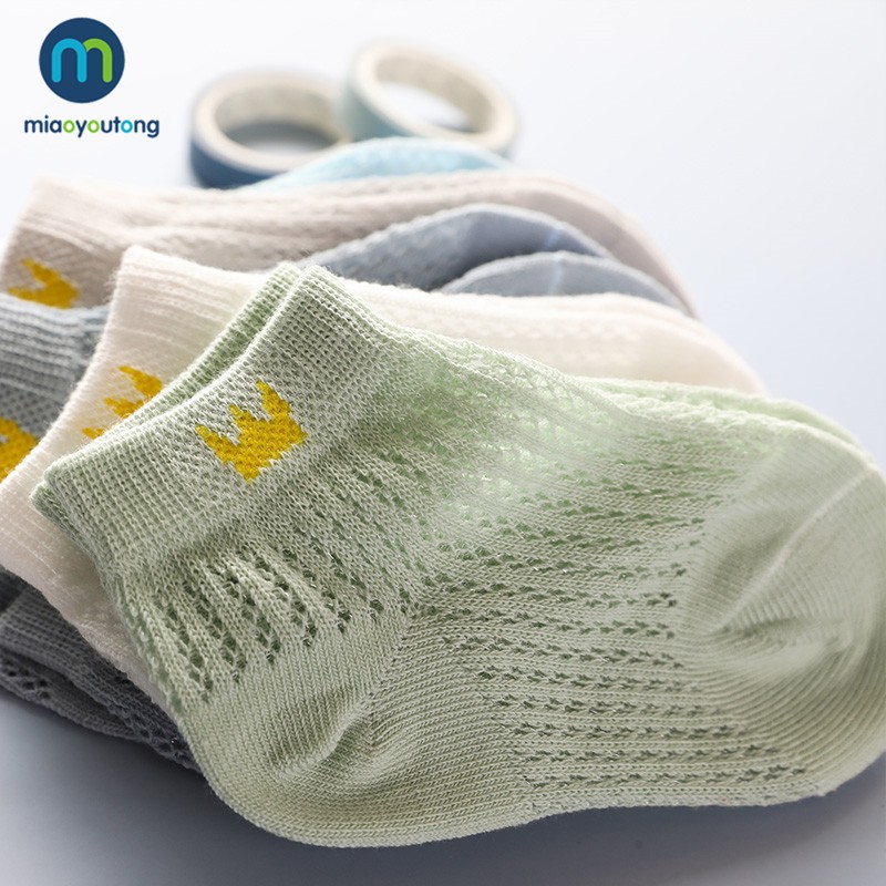 5pairs/set Breath Cotton Baby Boy Crystal Silk Kids Socks Summer Thin Mesh Baby Socks for Girls Children Socks Miaoyoutong