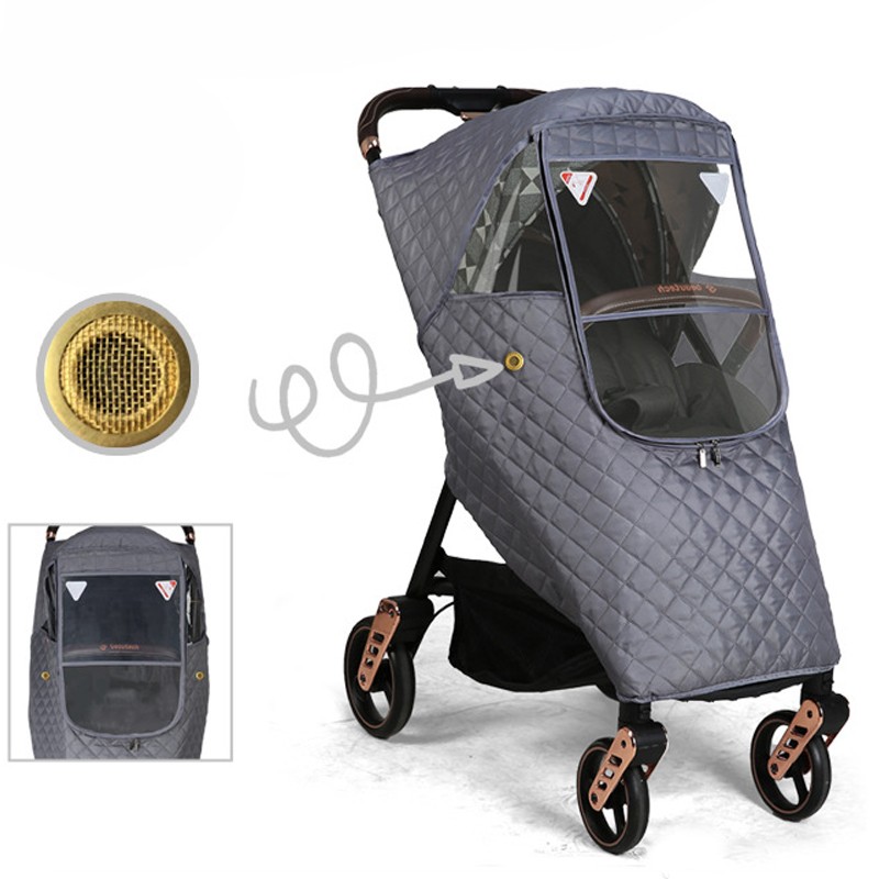 Universal Waterproof Winter Thicken Rain Cover Wind Dust Shield Full Raincoat For Baby Stroller Accessories Cane Pushchair Suit