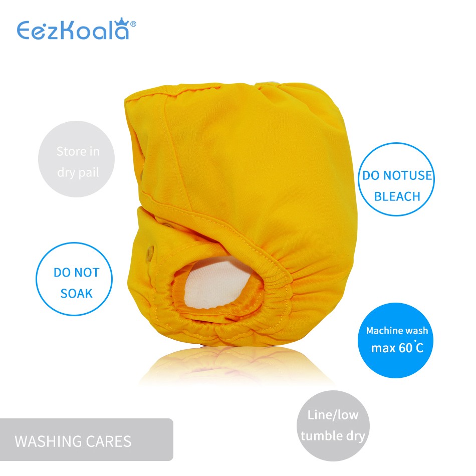 EezKoala 6pcs/set Eco Friendly Adjustable Cloth Diaper Cover Size 0-2 Years Baby Boys Girls Washable Washable