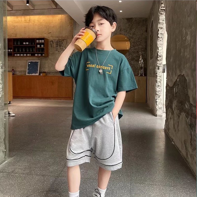 Children's clothing boys short-sleeved T-shirt summer new double-sided printing half-sleeved thin bottoming children's clothing