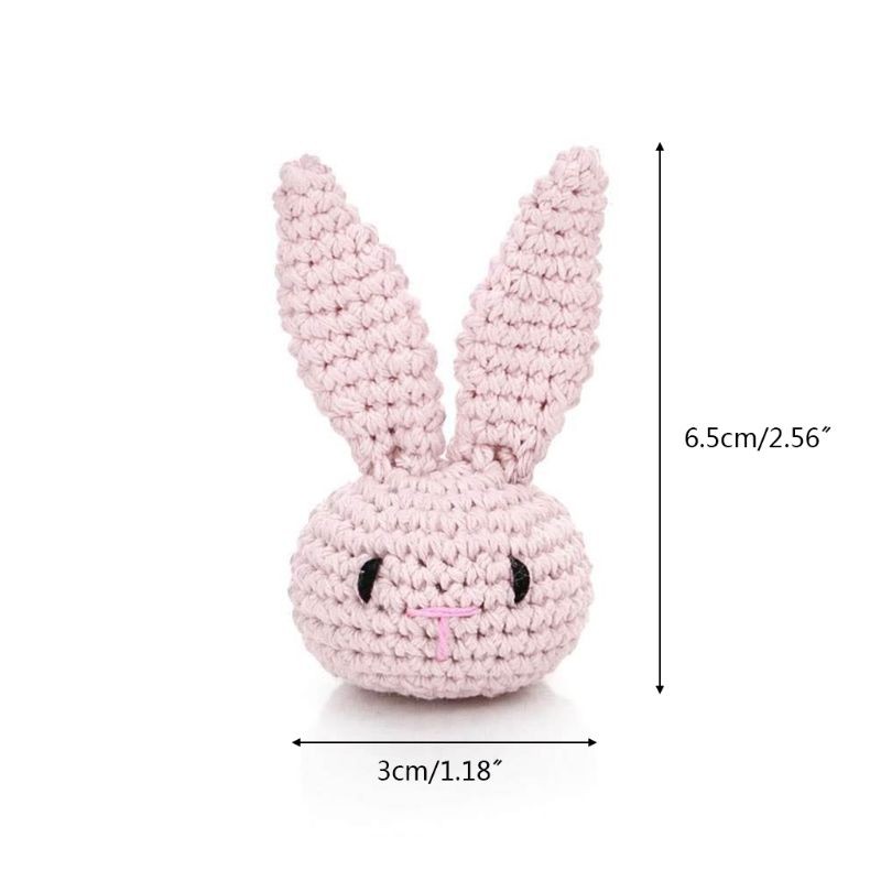 2020 New Handmade Crochet Cotton Rabbit DIY Baby Pacifier Chain Infant Accessories Teether 95AE