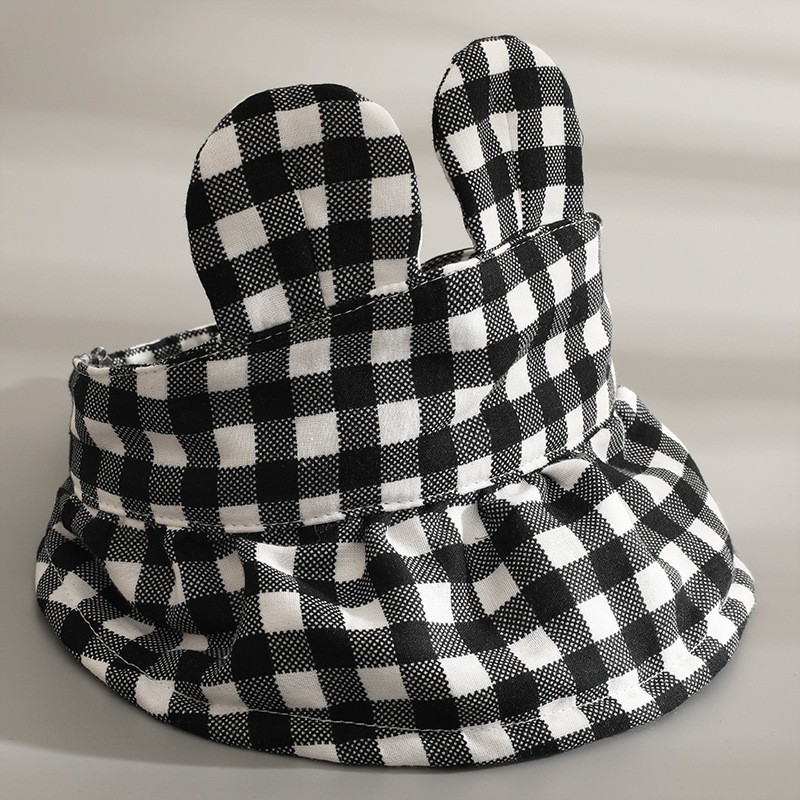 2022 summer baby hats rabbit ears sun hat for boys girls dots printed beach hat 6-24m casual baseball cap newborn accessories