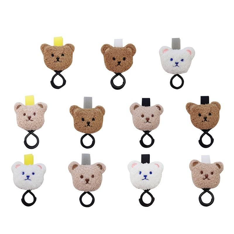 Cartoon Bear Adjustable Baby Stroller Hanging Hook Shopping Cart Hook Trolley Organizer Pushchair Hanger Hanging Hook