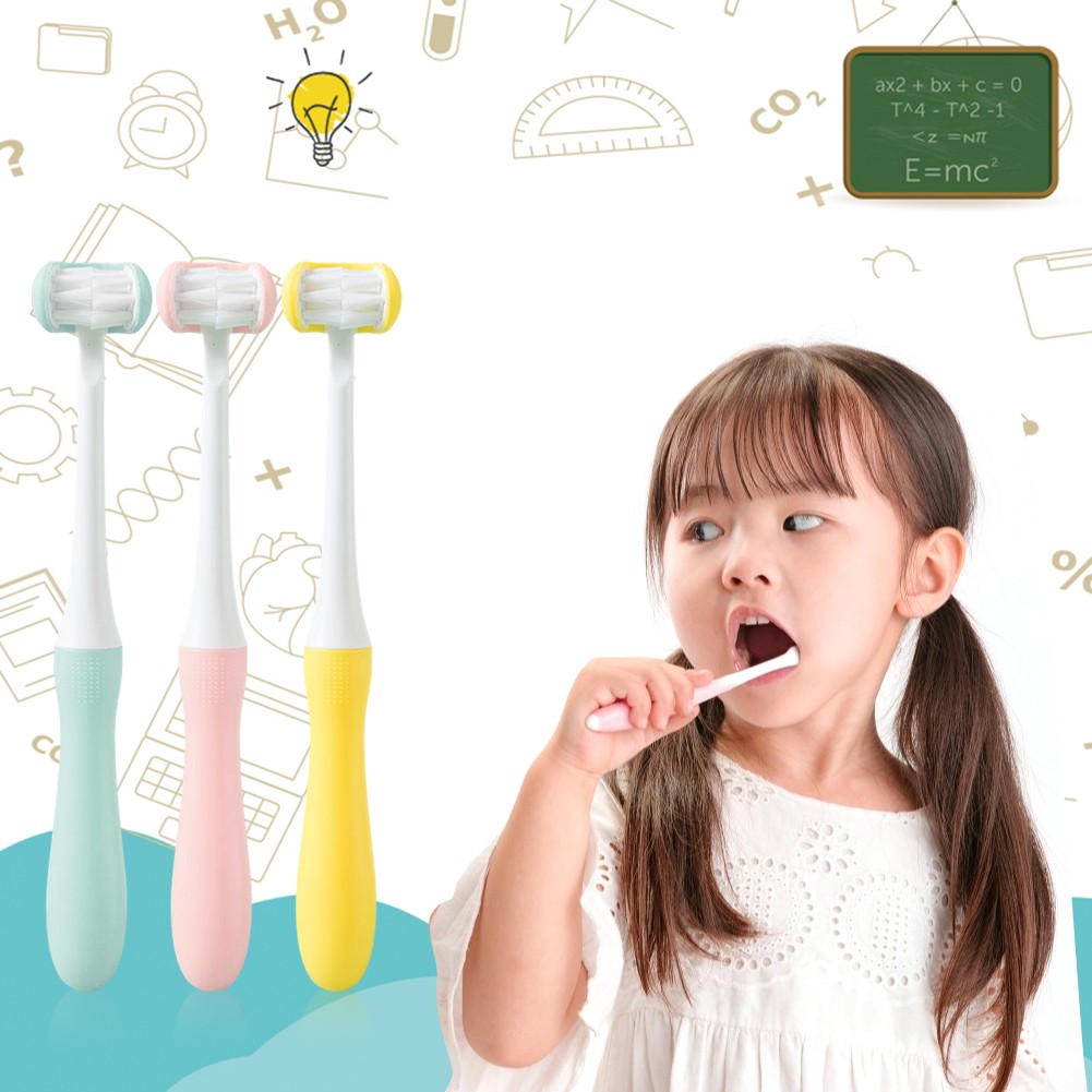 Baby Training Toothbrush Oral Care Baby Toothbrush Safety Triple Ribbon Brush Kindergarten Oral Health Care Products