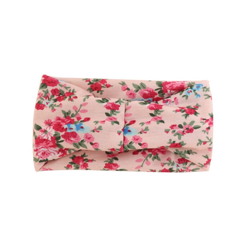 Baby Hair Band Age Headband Floral Print Turban Expanding Elastic Hair Band Head Wrap Children Toddler Headwear Decorations