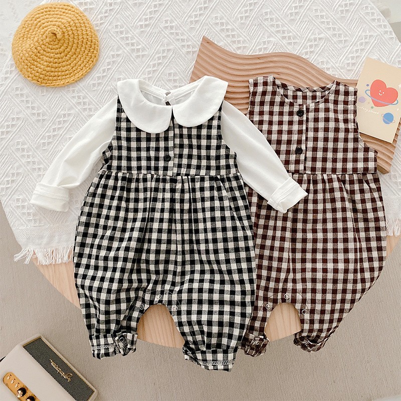 Autumn Baby Jumpsuit 0-24M Sleeveless Knitted Cotton Baby Boy Rompers Solid Newborn Kids Clothes Baby Girl Winter Playsuit