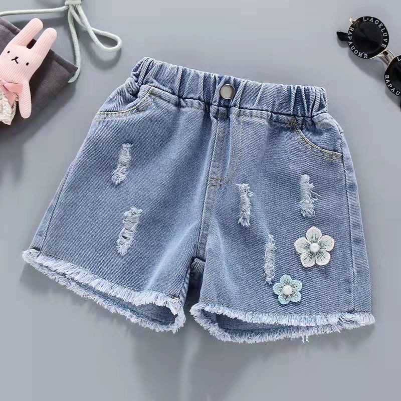 2022 Kids Baby Girl Summer Denim Clothes Shorts Shorts Jeans Children's Clothing Girl Casual Short Pants Infant Bottoms 3 -12Yer