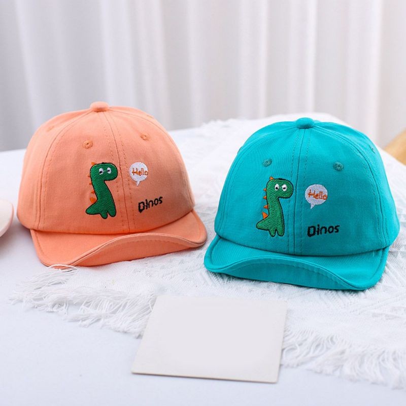 Baby Baseball Hat Caps For Kids Cartoon Dinosaur Print Baby Boy Girl Travel Sun Caps Toddler Hats Gift Adjustable