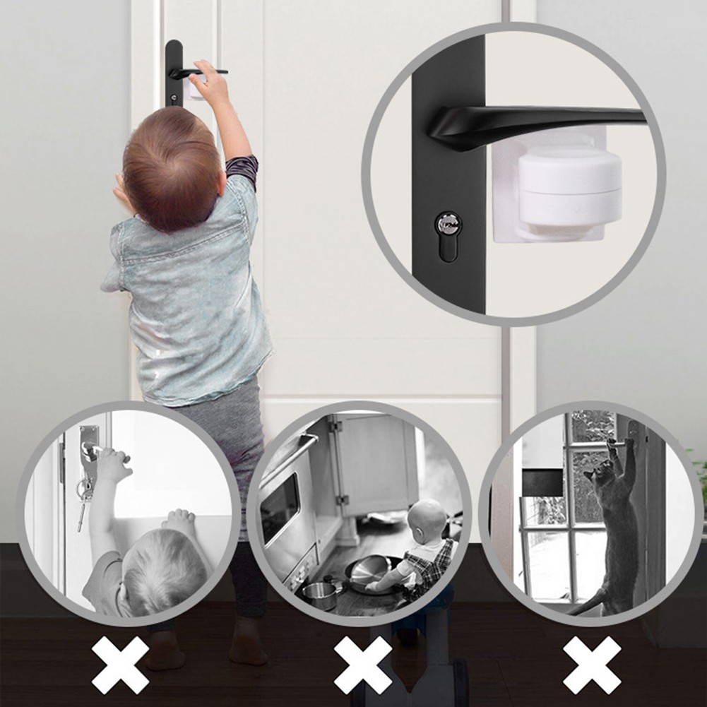 1-4pcs Baby Safety Door Lock Lever Home Universal Protection Device For Children Anti Open Handle Lock Kids Safety Doors Lock