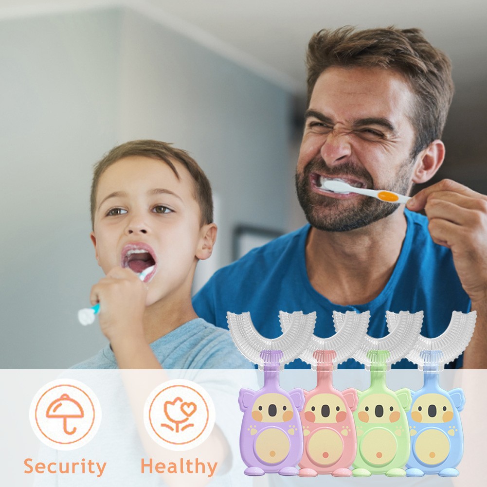 2-12Y Baby Toothbrush Children Dental Oral Care Cleaning Brush Soft Food Grade Silicone Teeth Baby Newborn Items