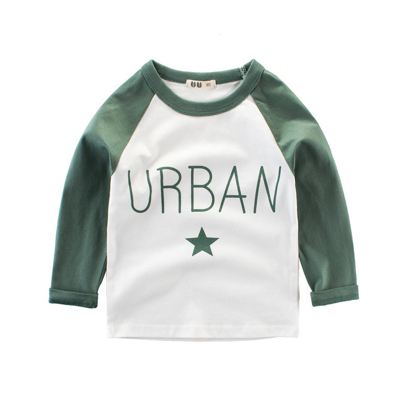 Kids Boys Letter Printed T-Shirt Long Sleeve Autumn Children