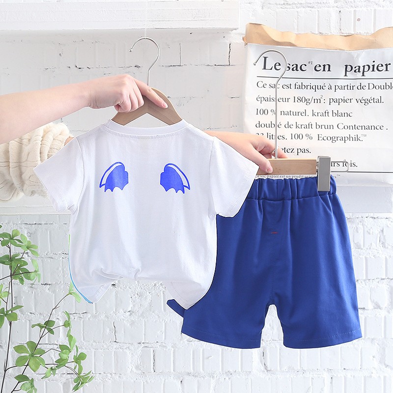 New summer baby boys children's clothing girls cute cartoon cotton T-shirt shorts 2pcs/sets baby casual outfit kids tracksuits