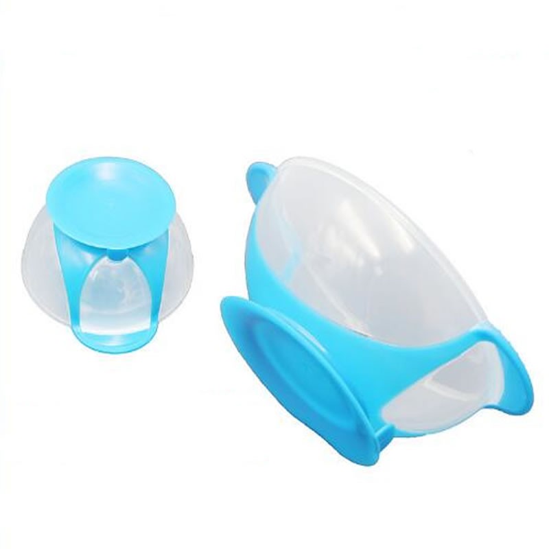 Children's Plate Suction Cup Bowl Infant Toddler Baby Baby Feeding Training Bowl Cartoon Binaural Baby Feeding Tableware