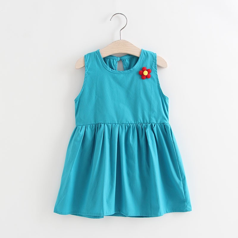 2022 Summer Kids Sleeveless Dresses for Little Girls Dress for Wedding Party Baby Girl Casual Clothes Children Princess Vestidos