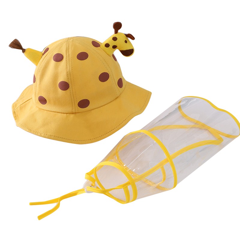 Children Anti-Spray Beanie Hat Fresh All-match Kawaii Sun Cap Removable Cap Anti Spittle Fisherman Hat New