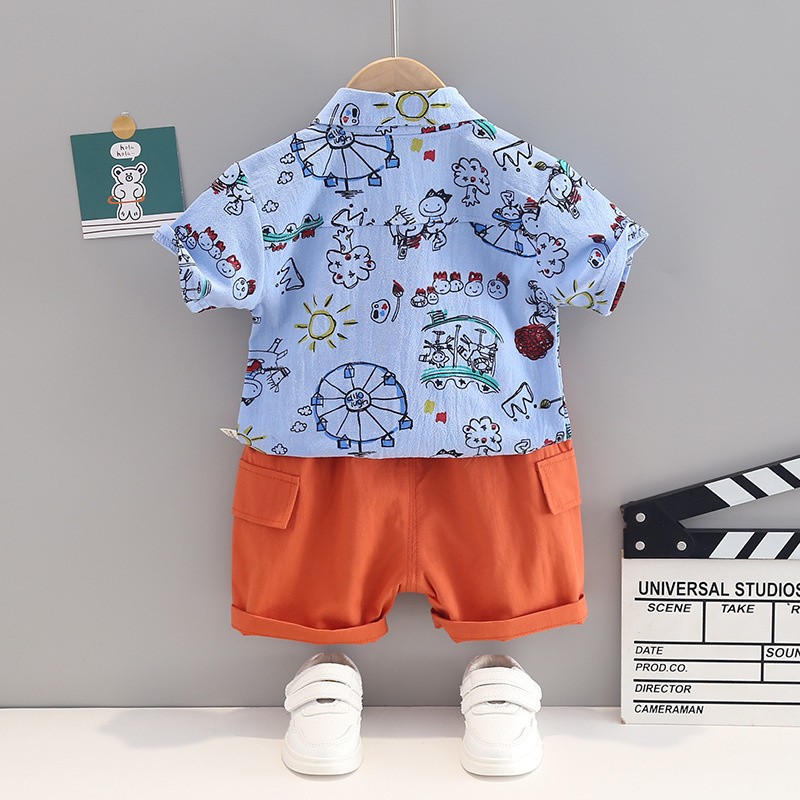 New Summer Baby Clothes Suits Children Boys Girls Cute Shirt Shorts 2pcs/set Toddler Casual Cotton Costume Infant Kids Sportswear