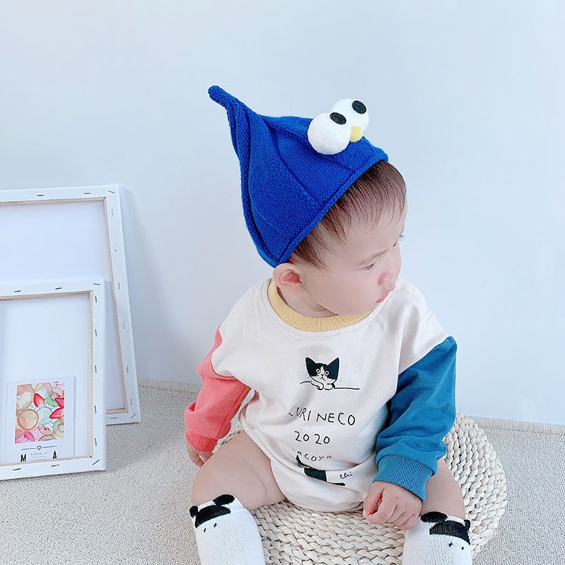 MILANCEL kids hat candy color boys knit hat girls pointed cute fashion children hat