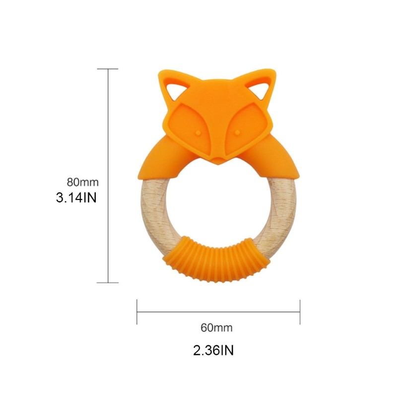 Cartoon Animal Baby Teether Food Grade Silicone Beads Rattle Molar Soother Nursing Teething Chew Toy Bathing Gifts For Newborns