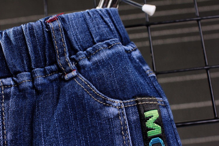 Baby Boys Girls Jeans Pants Kids Trousers 2-8Yrs Boys Girls Jeans Boys Casual Pants Letter Jeans Kids