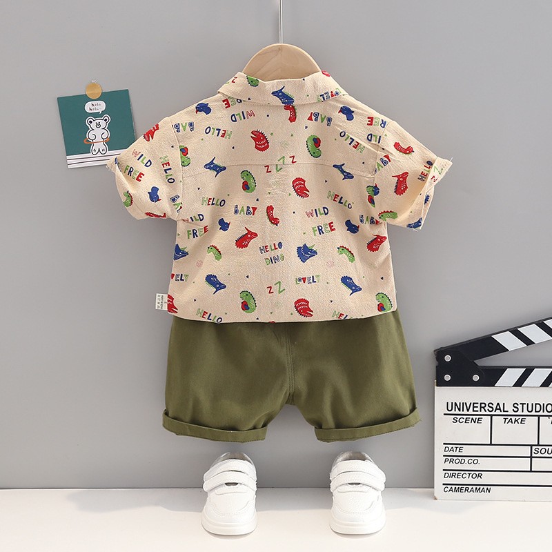 New Summer Baby Clothes Suit Children Boys Fashion Printed Shirt Shorts 2Pcs/Sets Toddler Casual Cotton Costume Kids Sportswear