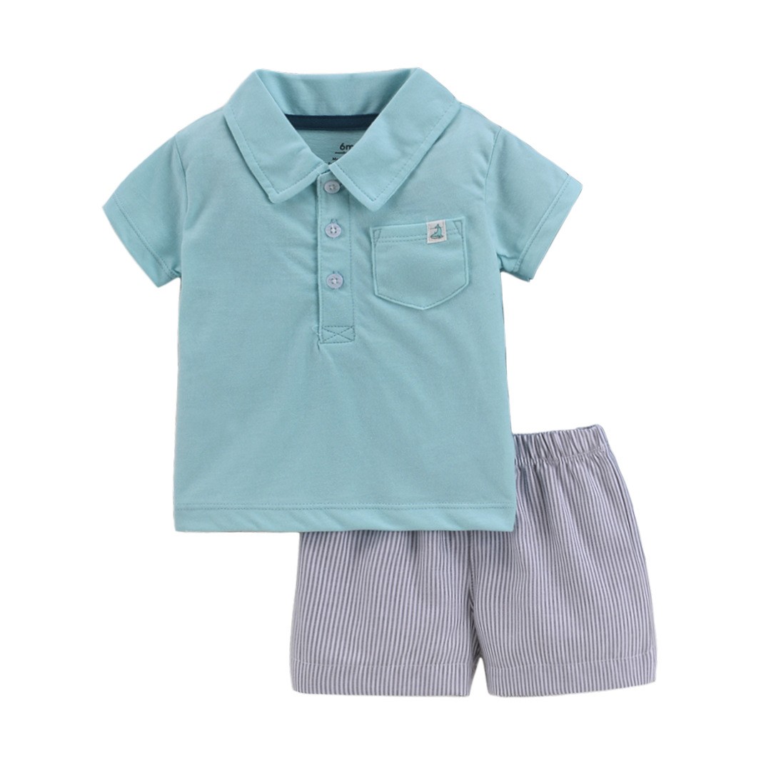 Summer Short Sleeve T-shirt + Shorts 2pcs Baby Boy Clothes Newborn Infantil Cotton Baby Outfits Baby Clothes For Newborn Baby