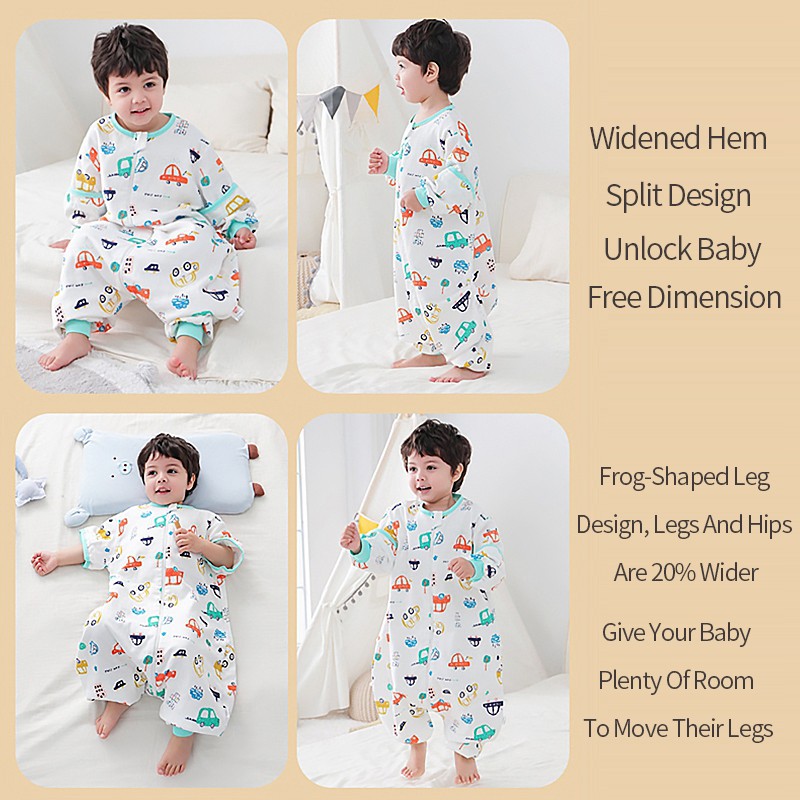 Summer Spring Baby Sleeping Bag Cartoon Split Leg Sleepsacks Toddler Boy Girl Sleeping Bag Children's Pajamas Saco De Dormir