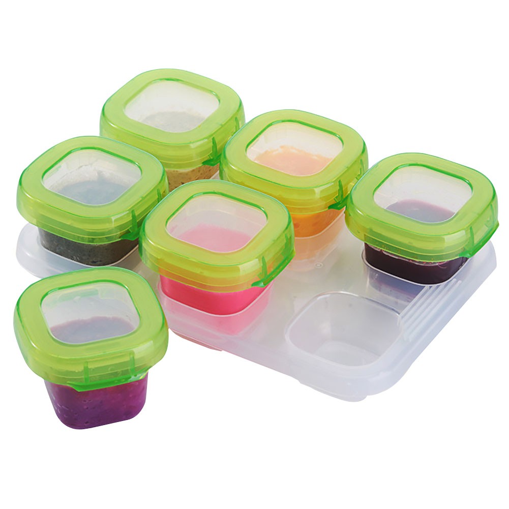 Snacks Cooling Container Dispenser Safe Seal Reusable Portable Stackable Food Storage Baby Block