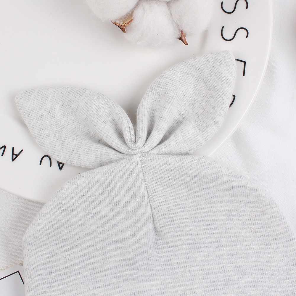 Newborn cotton hat rabbit ears bear ears hat lovely spring summer baby hat suitable for 0-6 months old baby