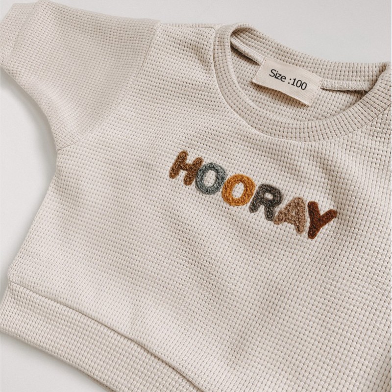 Spring Autumn Baby Sweatshirt Suit Baby Girl Boy Cotton Set Embroidered Letters Kids Pajamas Suit Newborn Baby Boy Girl Outfits