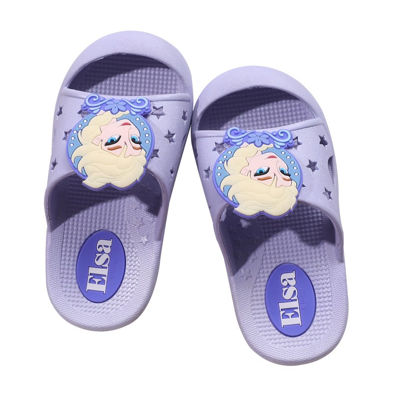 Disney Summer New Frozen Princess Slippers Non-slip Home Indoor Boys Mickey Mouse Cute Princess Off-Beach Shoes