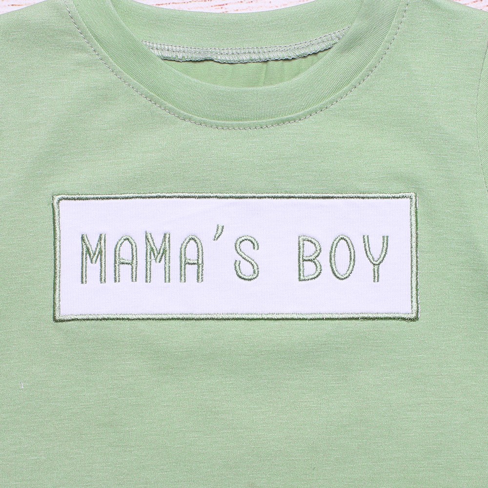 2022 Casual Toddler Kids Tracksuit MAMA'S Boy's Clothing Sets for Boys Costumes Green 95% Cotton Boy Clothes 1-8T Children