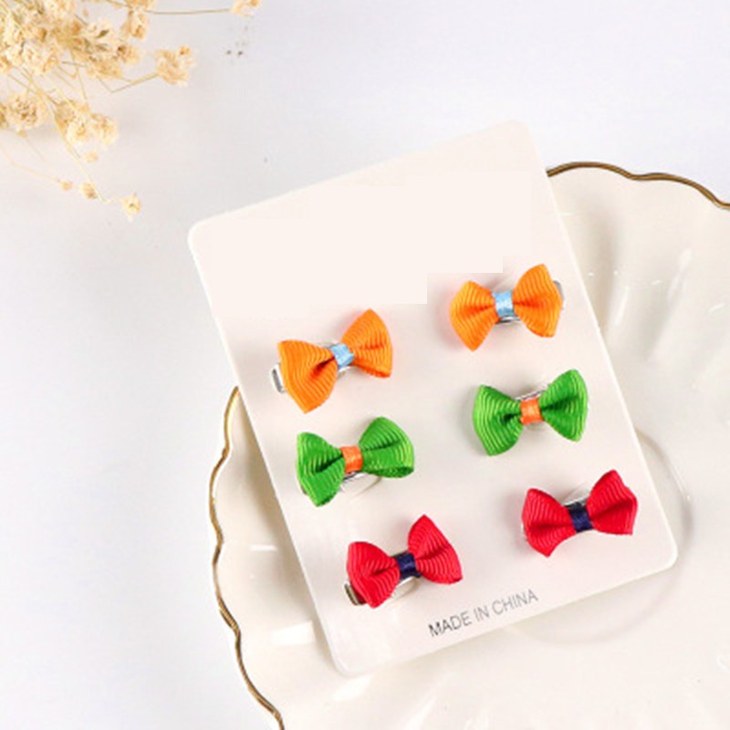 6pcs/set Baby Girls Bow Hair Barrette Kids Hairgrips Headwear Girl Hairpins Children Hairgrips Baby Hair Accessories