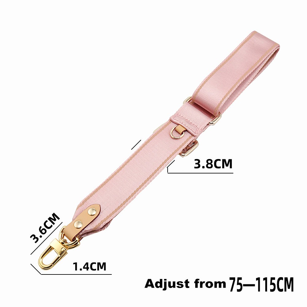 Large wide canvas strap nylon strap luxury designer shoulder bag strap replacement with genuine leather handbag accessory parts