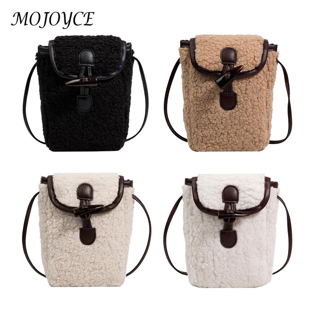 Square Box Women's Retro All-match Small Bag Luxury Wool Messenger Shoulder Bags Lamb Hair Shoulder Bag