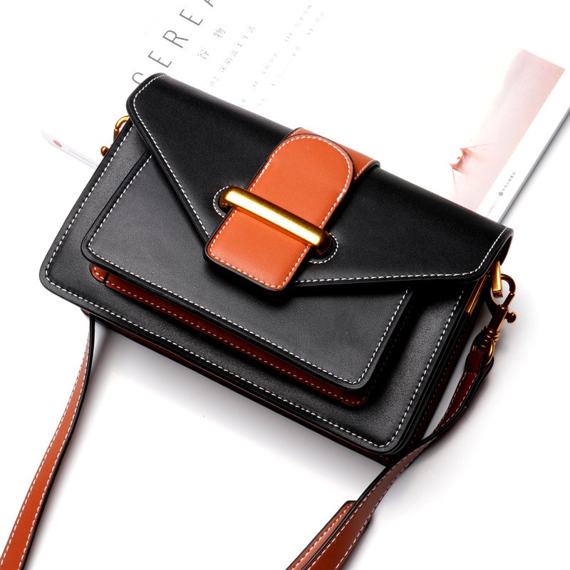 New Women's Leather Bags Elegant Ladies Handbag Small Square Single Shoulder Bags