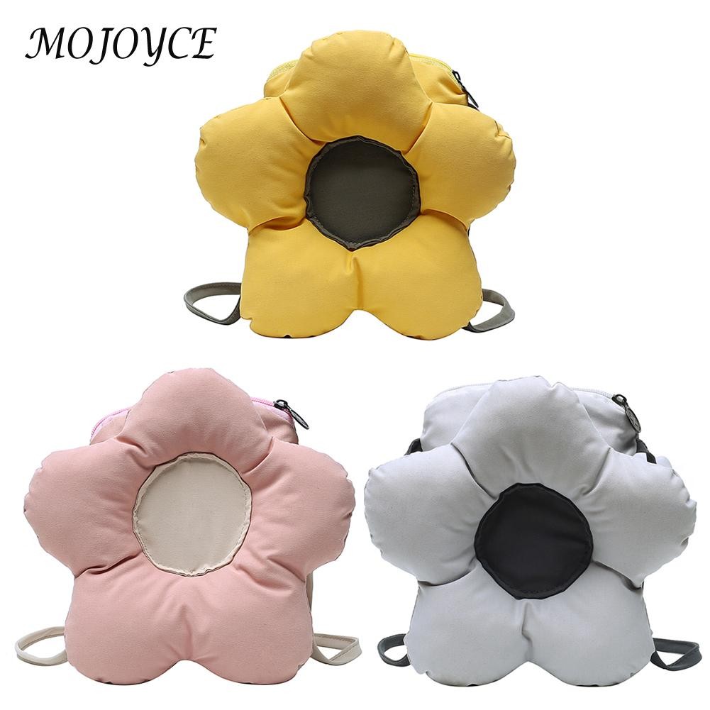 Canvas Women Handbags Bag Flower Shape Lady All-match Zipper Mini Shopping Bag For Women Girls Holiday Gifts