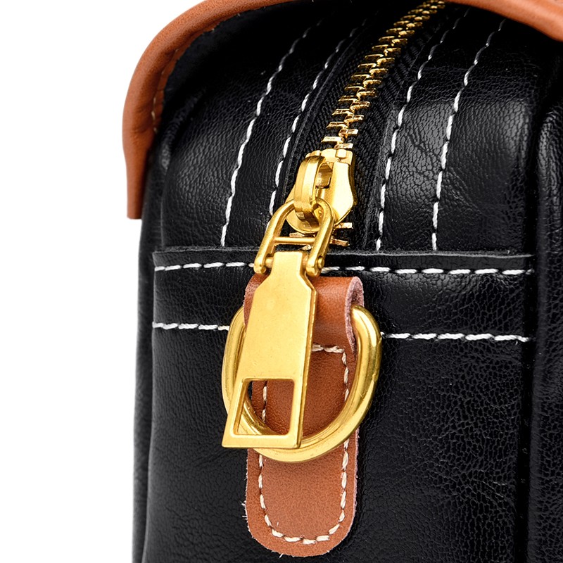 Fashion Vintage Women Messenger Bag Cowhide and PU Leather Designers Handbag Luxury Women Shoulder Bags Female Crossbody Bags