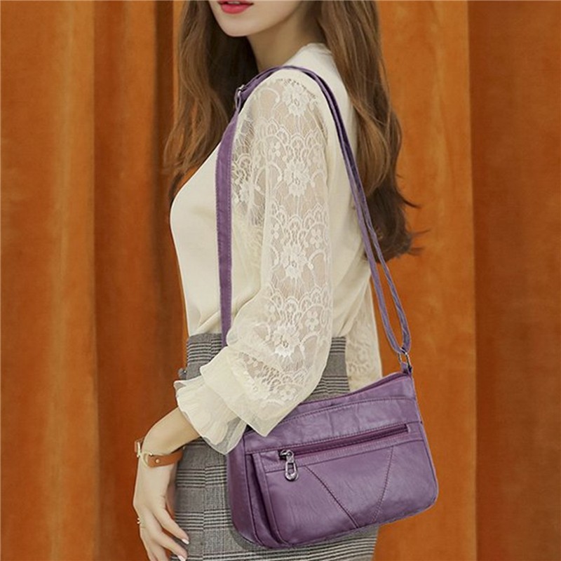 High Quality Women's Soft PU Leather Shoulder Bags For Women Multilayer Classic Crossbody Bag Handbags Purses