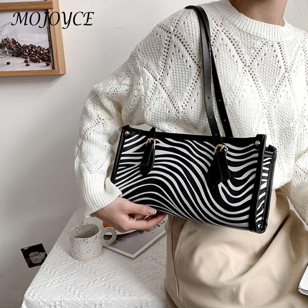 Women Shoulder Bags Zebra Animal Pattern Print Shopping Bag Handbag Women Casual Square All-match Shoulder Bags Tote