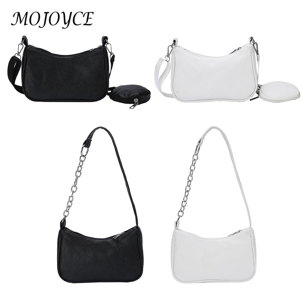 Women PU Leather Solid Color Shoulder Crossbody Bag Casual Zipper Messenger Bags for Friends Birthday Gifts