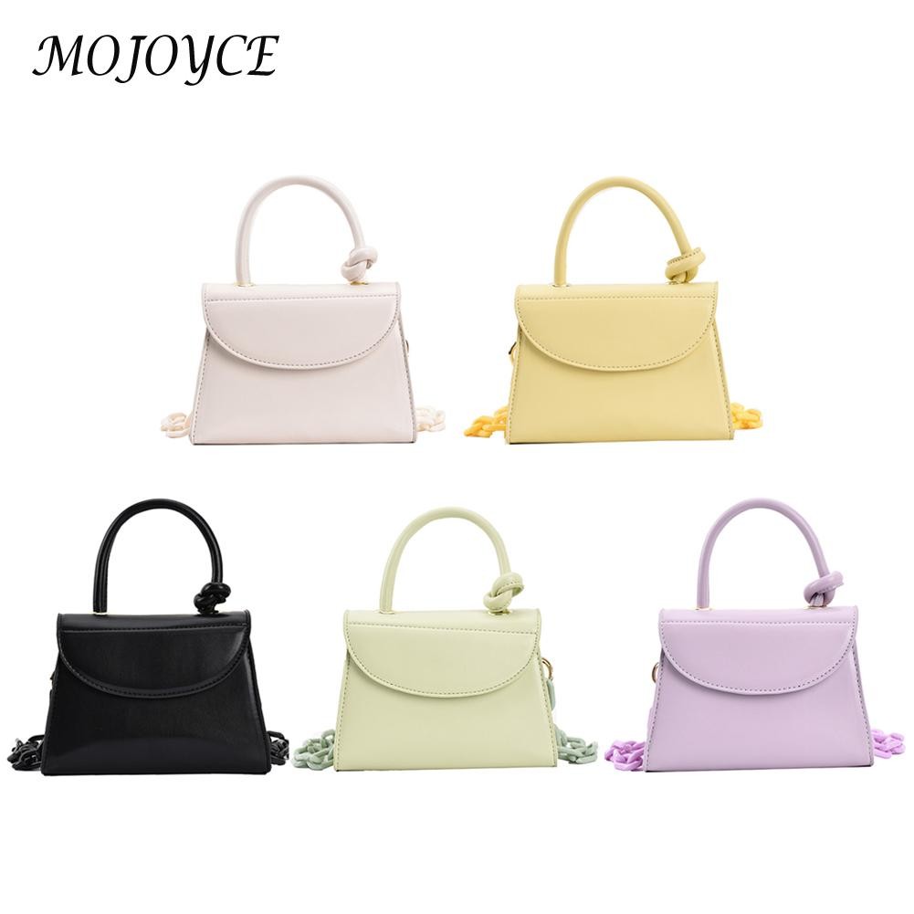 Women Leather Small Square Bag Handbag Thick Chain Shoulder Messenger Satchel for Women Christmas Birthday Gifts