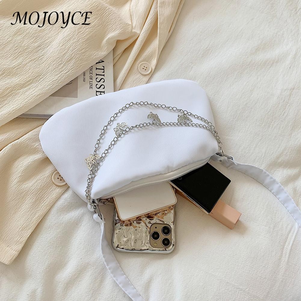 Ladies Underarm Nylon Shoulder Bag Fashion Solid Butterfly Chain Exquisite Handbags Ladies Designer Fashion Bags Female Bag