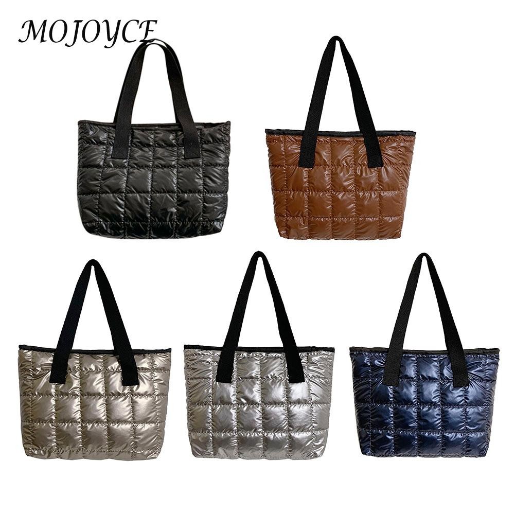 Fashion women's bag cotton-padded retro backpack lattice lady bag large capacity shopping underarm bag