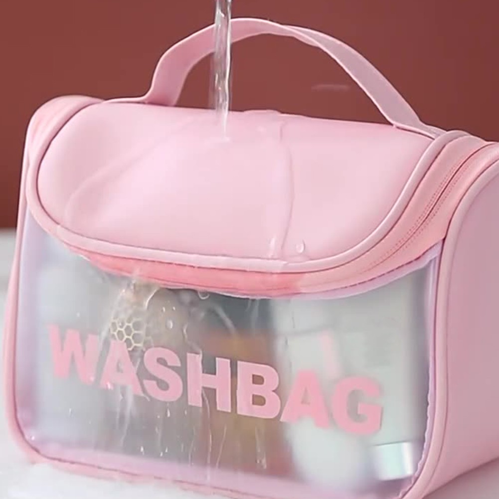 Transparent Cosmetic Makeup Bags PVC Waterproof Large Capacity Portable Wash Bag for Ladies Travel Cosmetic Organizer