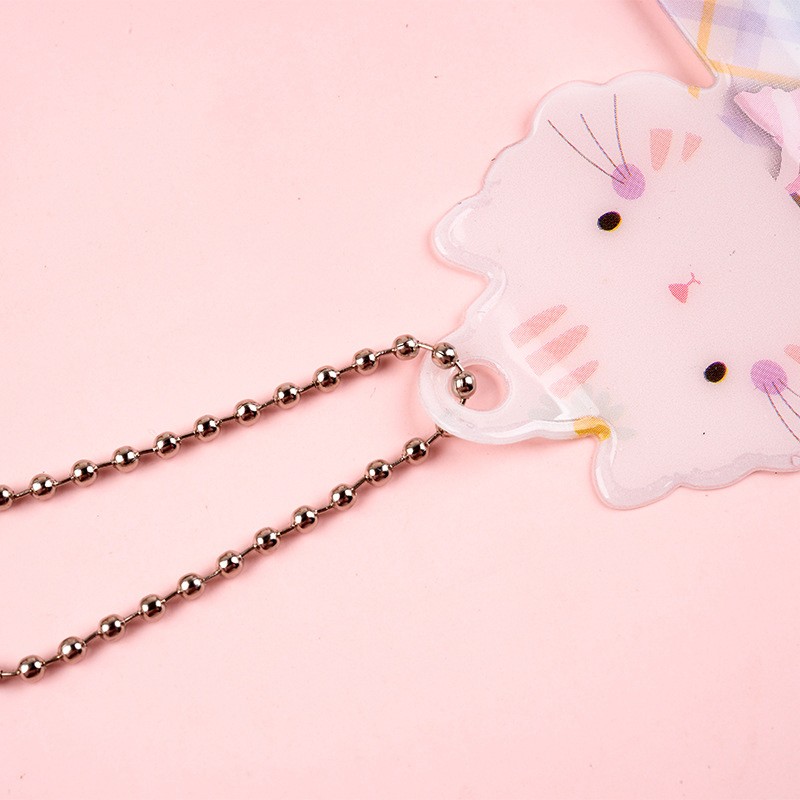 INS Colorful Photo Card Holder Pendant for Small Photo Sticker and Name Card 7.5*14.6cm Photo with Key Chain Cartoon Card Cutter