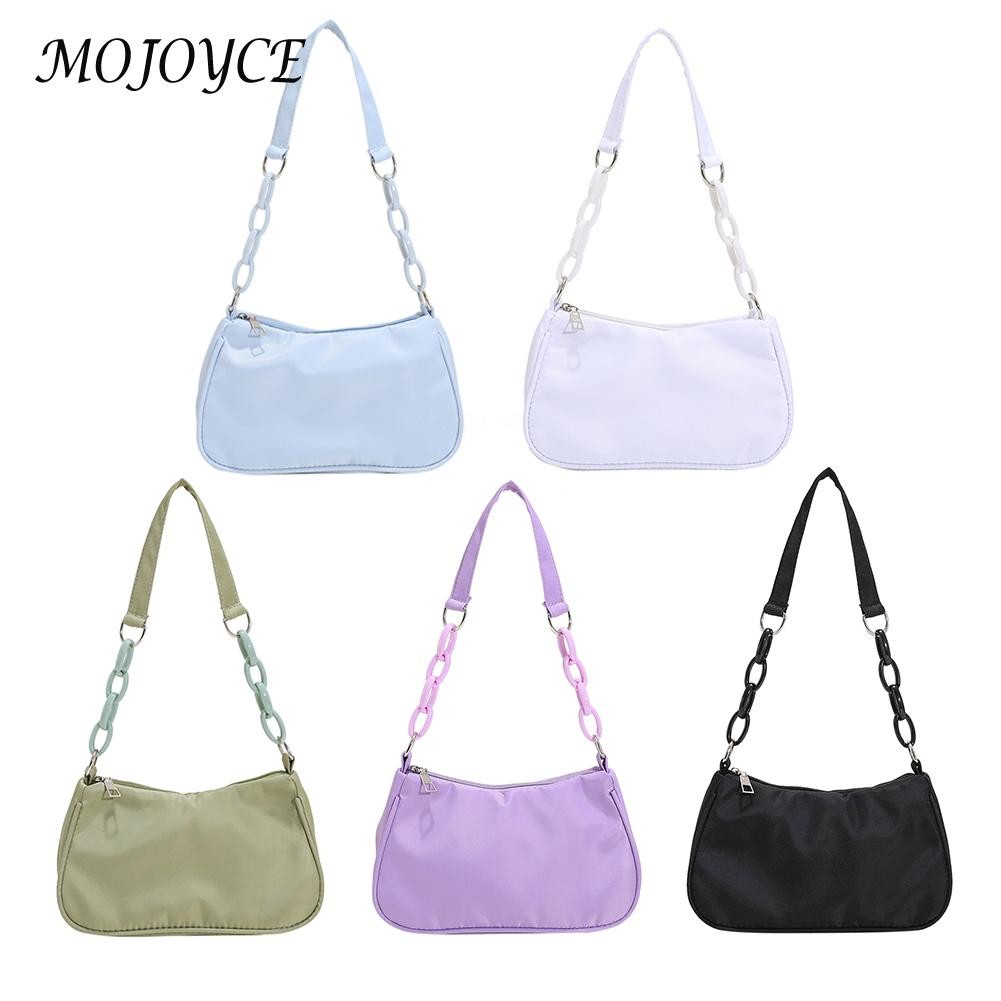 Solid Color Crescent Shape Shoulder Bag Elegant Women Large Casual Small Handbag Leisure Purse Bag for Women