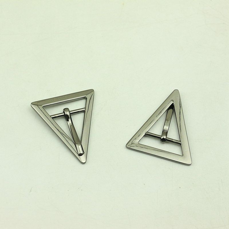 30pcs ID20mm Metal Flat Triangle Pin Buckles Strap Belt Adjust Adjuster Clasp Hook DIY Clothes Shoes Decoration Buckle