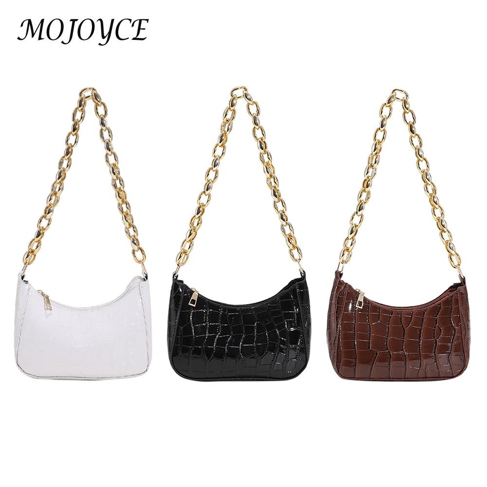 PU leather chain shoulder bag women messenger bag crocodile pattern zipper bag for ladies outdoor travel shopping