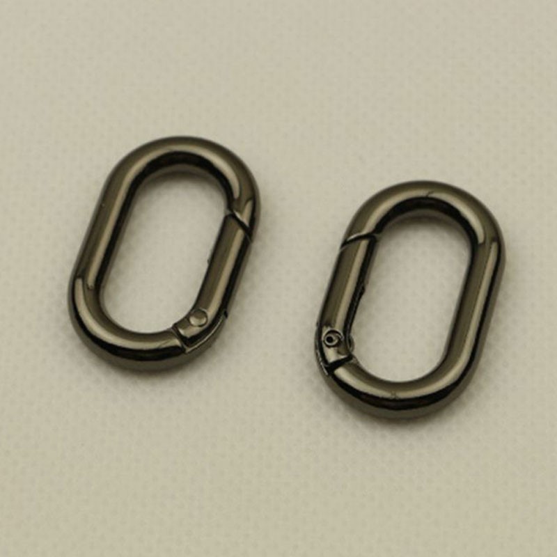 2pcs Metal Spring Oval Ring Buckle Keyring Belt Bag Belt Buckle Dog Leash Snap Clasp Bag Handle Connector Bag Hardware Accessories